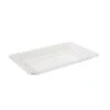 Fineline Settings RC471.CL Platter Pleasers Clear Rectangular Plastic Serving Tray 10" X 8" - 25 Pcs