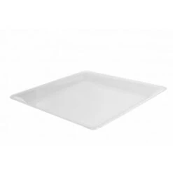 Fineline Settings SQ4414.CL Platter Pleasers Clear Square Plastic Serving Tray 14" X 14" - 25 Pcs