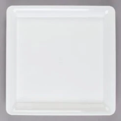 Fineline Settings SQ4616.WH Platter Pleasers White Square Plastic Serving Tray 16" X 16" - 20 Pcs