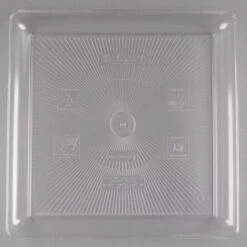 Fineline Settings SQ4818.CL Platter Pleasers Clear Square Plastic Serving Tray 18" X 18" - 20 Pcs