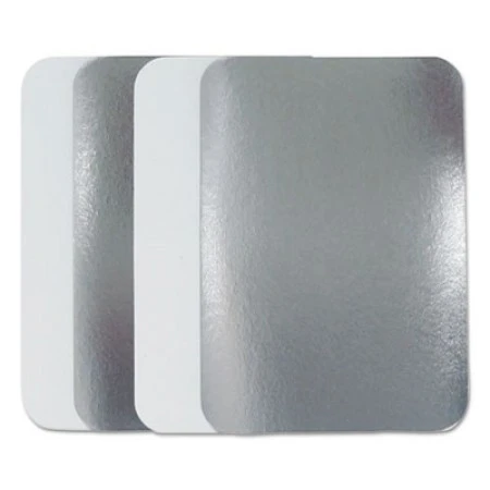 Flat Board Lids For 1.5 Lb. Oblong Pans, 500/Carton 3 Flat Board Lids For 1.5 Lb. Oblong Pans, 500/Carton