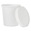 Dart White Flexstyle Double Poly Food Containers With Lid,16 Oz., 250 Sets/Carton -Dixie Shop Flexstyle Double Poly Food Combo Pack 16 oz White 25 Pack 10 Packs Carton 295046 medium