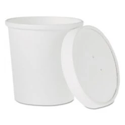 Dart White Flexstyle Double Poly Food Containers With Lid,16 Oz., 250 Sets/Carton