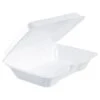 Dart Foam Hinged Lid Containers, 6-2/5" W X 9-3/10" D X 2-3/5" H, White,, 200/Carton 1 Dart Foam Hinged Lid Containers, 6-2/5" W X 9-3/10" D X 2-3/5" H, White,, 200/Carton -Dixie Shop Foam Hinged Lid Containers 6 4w x 9 3d x 2 6h White 200 Carton 294698 medium