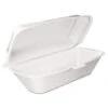 Dart Foam Hoagie Container With Removable Lid, 5-3/10" X 9-4/5" X 3-3/10", 500/Carton -Dixie Shop Foam Hoagie Container with Removable Lid 9 4 5x5 3 10x3 3 10 White 125 Bag 294762 medium
