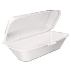 Dart Foam Hoagie Container With Removable Lid, 5-3/10" X 9-4/5" X 3-3/10", 500/Carton