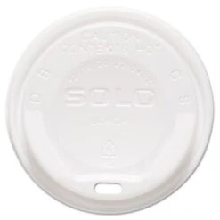 Dart Gourmet Hot Cup Lids, For Trophy Plus Cups, 12-20 Oz. White - 1500 Pcs