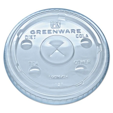 Fabri-Kal Greenware Clear X-Slot Cold Drink Lids Fits 16-18, 24 Oz. Cups, 1000/Carton 3 Fabri-Kal Greenware Clear X-Slot Cold Drink Lids Fits 16-18, 24 Oz. Cups, 1000/Carton