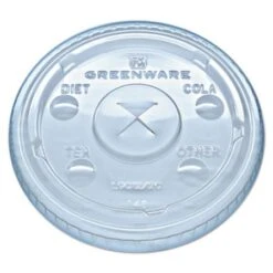 Fabri-Kal Greenware ClearCold Drink Lids Fits 9, 12, 20 Oz. Cups, 1000/Carton
