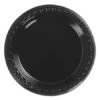 Chinet Black Heavyweight Plastic Plates, 6", 1000/Carton -Dixie Shop Heavyweight Plastic Plates 6 Inch Black Round 125 BG 8 BG CT 297250 medium