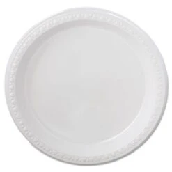 Chinet White Heavyweight Plastic Plates, 9", 500/Carton