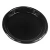 Hi-Impact Plastic Dinnerware, Plate, 10" Diameter, Black, 500/Carton -Dixie Shop Hi Impact Plastic Dinnerware Plate 10 Diameter Black 500 Carton 294225 medium