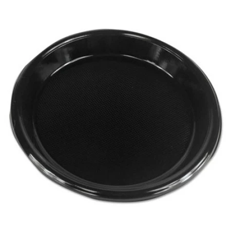 Hi-Impact Plastic Dinnerware, Plate, 10" Diameter, Black, 500/Carton 3 Hi-Impact Plastic Dinnerware, Plate, 10" Diameter, Black, 500/Carton