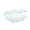 Clear Hinged Lid Containers, 8.34" X 8.24", 200/Carton 2 Clear Hinged Lid Containers, 8.34" X 8.24", 200/Carton -Dixie Shop Hinged Lid Container 8 34 x 8 24 Clear 200 Carton 298716 medium