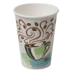 Dixie Paper Hot Cups, 12 Oz., Coffee Dreams Design, 500/Carton