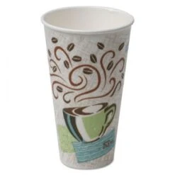 Dixie Paper Hot Cups, Paper, 20 Oz., Coffee Dreams Design, 25/Pack, 20 Packs/Carton