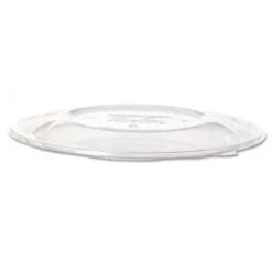 Eco-Products Clear Lids For 64 Oz Squat Salad Bowls, PLA, 9.5" Dia, 300/Carton