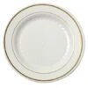 Masterpiece Ivory With Gold Accents Plastic Plates, 7-1/2", 150/Carton 2 Masterpiece Ivory With Gold Accents Plastic Plates, 7-1/2", 150/Carton -Dixie Shop Masterpiece Ivory with Gold Accents Plastic Plates 7 1 2 150 Carton 292842 medium