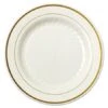 Masterpiece Ivory With Gold Accents Plastic Plates, 9", 120/Carton -Dixie Shop Masterpiece Ivory with Gold Accents Plastic Plates 9 120 Carton 292843 medium