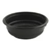 MicroRaves Incredi-Bowl Base, 12 Oz., 5.75" Dia X 2.02"h, Black, 250/Carton