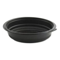 MicroRaves Incredi-Bowl Base, 32 Oz., 8.5" Dia X 1.92"h, Black, 150/Carton