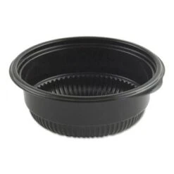 MicroRaves Incredi-Bowl Base, 8 Oz., 4.75" Dia X 1.75"h, Black, 500/Carton