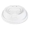 Dart Optima White Reclosable Lids For 10-24 Oz. Paper Hot Cups - 1000 Pcs -Dixie Shop Optima Reclosable Lids for Paper Hot Cups for 10 24 oz Cups White 1000 Carton 295082 medium