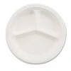 Paper Dinnerware, 3-Comp Plate, 9 1/4" Dia, White, 500/Carton 1 Paper Dinnerware, 3-Comp Plate, 9 1/4" Dia, White, 500/Carton -Dixie Shop Paper Dinnerware 3 Comp Plate 9 1 4 dia White 500 Carton 297232 medium