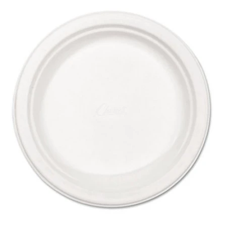 Chinet Classic White Dinnerware Plate, 8 3/4" Dia, 500/Carton 3 Chinet Classic White Dinnerware Plate, 8 3/4" Dia, 500/Carton