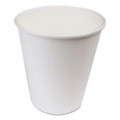 White Paper Hot Cups, 10 Oz., 1000/Carton