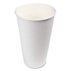 White Paper Hot Cups, 20 Oz., 600/Carton