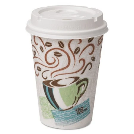 Dixie Paper Hot Cups & Lids Combo Bag, 12 Oz., 50/Pack, 6 Packs/Carton 3 Dixie Paper Hot Cups & Lids Combo Bag, 12 Oz., 50/Pack, 6 Packs/Carton