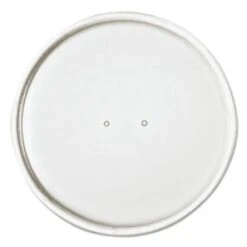 Dart White Vented Paper Lids For 16 Oz. Food Containers 3.9" Diameter, 500/Carton