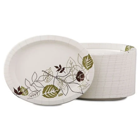 Dixie Pathways Heavyweight Oval Platters, 8 1/2 X 11, Green/Burgundy, 500/Carton 3 Dixie Pathways Heavyweight Oval Platters, 8 1/2 X 11, Green/Burgundy, 500/Carton