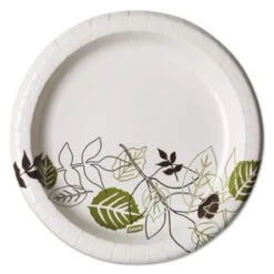 Dixie Pathways Soak-Proof Shield Mediumweight Paper Plates, 8 1/2", Pathway, 125/Pack