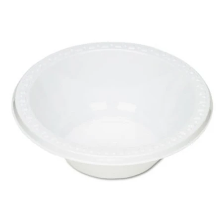 Plastic Dinnerware, Bowls, 12oz, White, 125/Pack 3 Plastic Dinnerware, Bowls, 12oz, White, 125/Pack