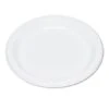 White Plastic Dinnerware Plates, 9", 125/Pack -Dixie Shop Plastic Dinnerware Plates 9 dia White 125 Pack 301065 medium