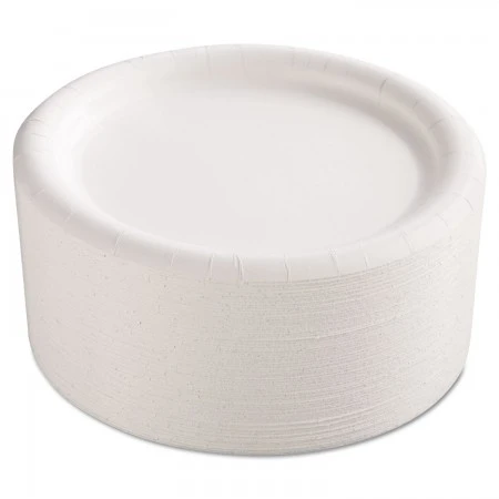 Premium Coated White Paper Plates, 9" Dia, 500/Carton 3 Premium Coated White Paper Plates, 9" Dia, 500/Carton
