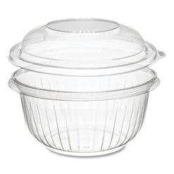 Dart PresentaBowls Bowl/Lid Combo-Paks, 16 Oz. Clear, Dome Lid, - 252 Pcs