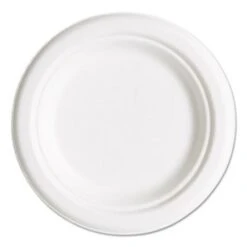 Eco-Products Renewable & Compostable Sugarcane Plates 6", 50/Pack