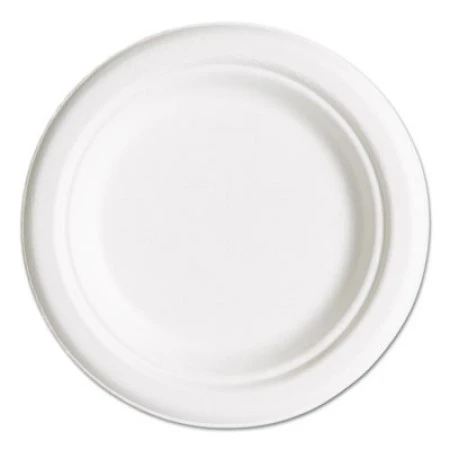 Eco-Products Renewable & Compostable Sugarcane Plates 6", 50/Pack 3 Eco-Products Renewable & Compostable Sugarcane Plates 6", 50/Pack