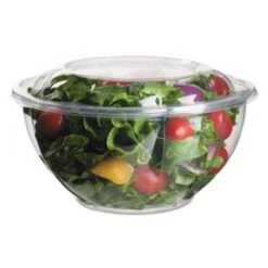 Eco-Products Renewable And Compostable Salad Bowls With Lids - 32 Oz., 150/Carton