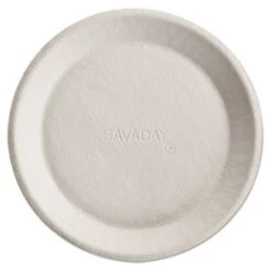 Chinet Savaday Molded Fiber Round Cream Plates, 10", 500/Carton
