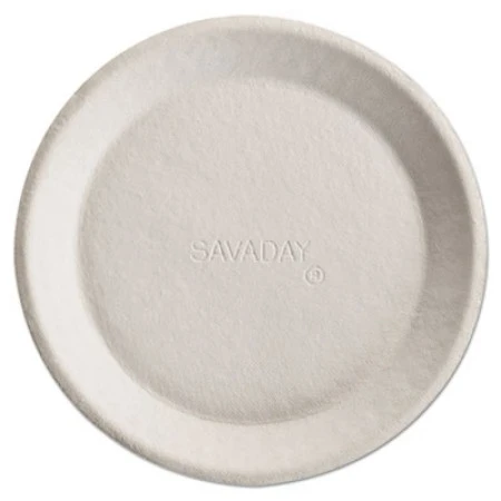 Chinet Savaday Molded Fiber Round Cream Plates, 10", 500/Carton 3 Chinet Savaday Molded Fiber Round Cream Plates, 10", 500/Carton