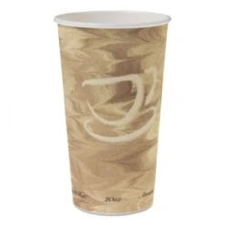 Dart Single Sided Poly Paper Hot Cups, 20 Oz. Mistique Design - 600 Pcs