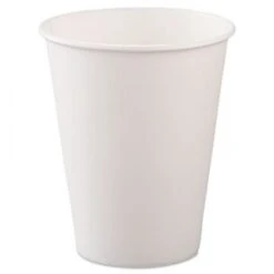 Dart Single-Sided Poly Paper Hot Cups, 8 Oz. White - 1000 Pcs