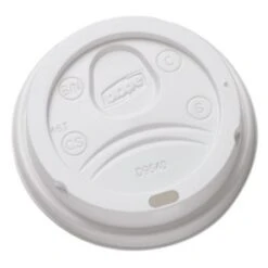 Dixie Sip-Through Dome Hot Drink Lids For 10 Oz. Cups, White, 100/Pack, 1000/Carton