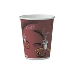 Dart Bistro Design Hot Drink Cups, Paper, 10 Oz. Maroon, - 300 Pcs