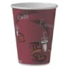 Dart Bistro Design Hot Drink Cups, Paper, 12 Oz. Maroon - 50/Pack -Dixie Shop Solo Bistro Design Hot Drink Cups Paper 12oz Maroon 50 Pack 294960 medium