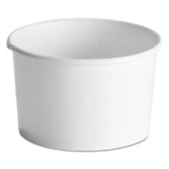 Chinet White Squat Paper Food Container, 8-10 Oz., 1000/Carton